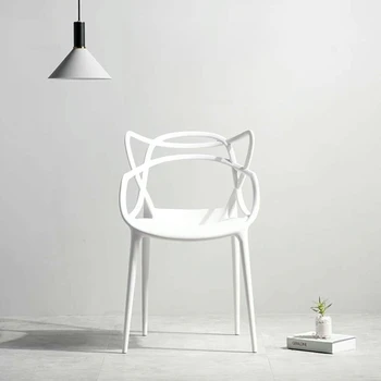 Benzersiz Plastik yemek sandalyeleri Ev Eğlence Nordic Sandalye Estetik Odası Yaratıcı Koltuk Modern Müzakere Mobilya YH