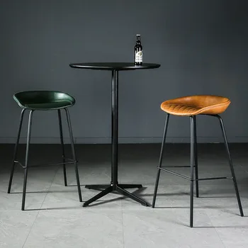 Iskandinav Mutfak Bar Tabureleri Ev Tasarımcı Ergonomik Minimalist Bar Tabureleri Resepsiyon Siyah Chaise De Bar dış mekan bar mobilyası HY
