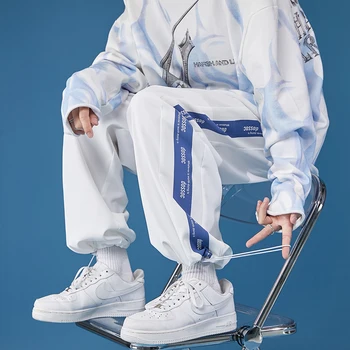 Erkek Streetwear Harem pantolon Hip Hop Rahat Joggers Moda Harajuku Pantolon